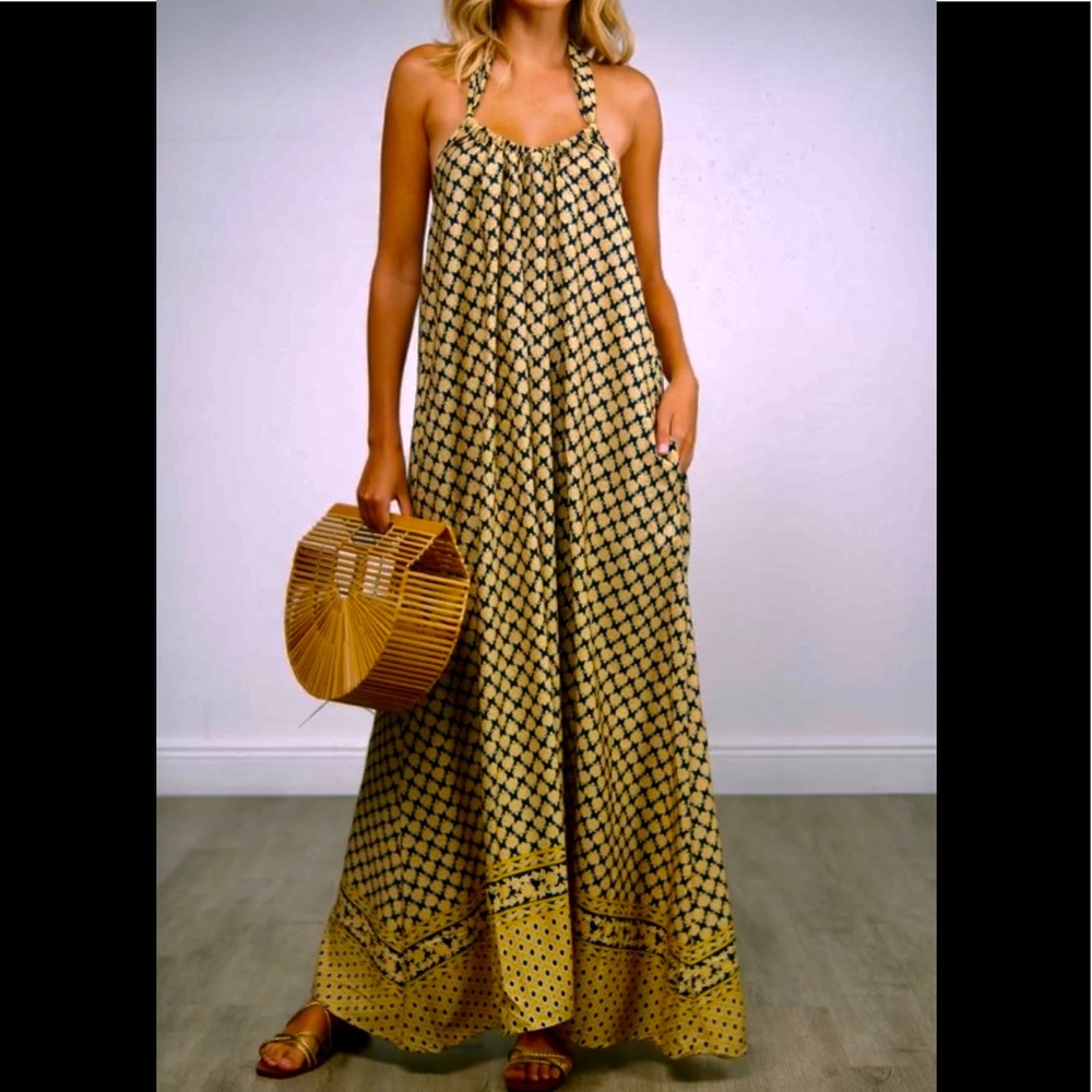 Elan RAISA HALTER MAXI NWT one size